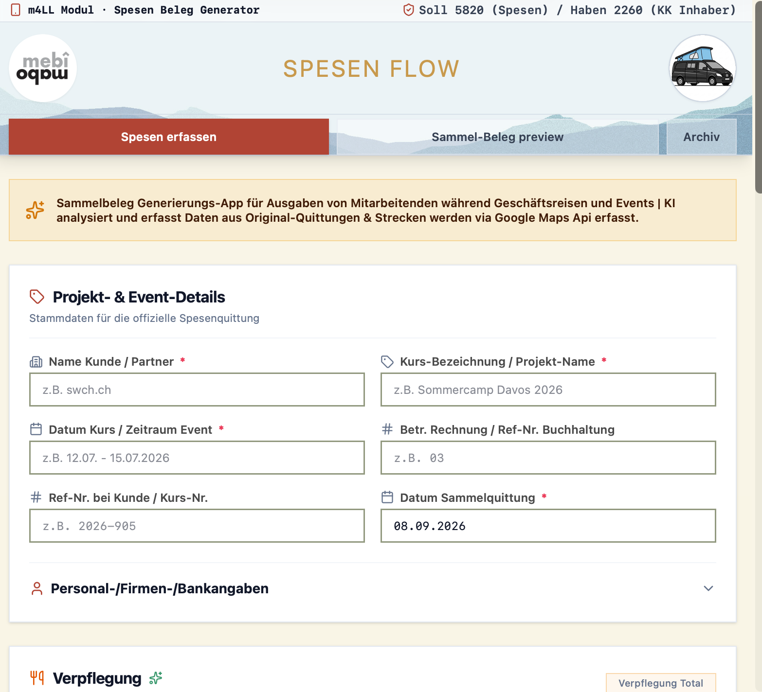 SpesenFlow Screenshot